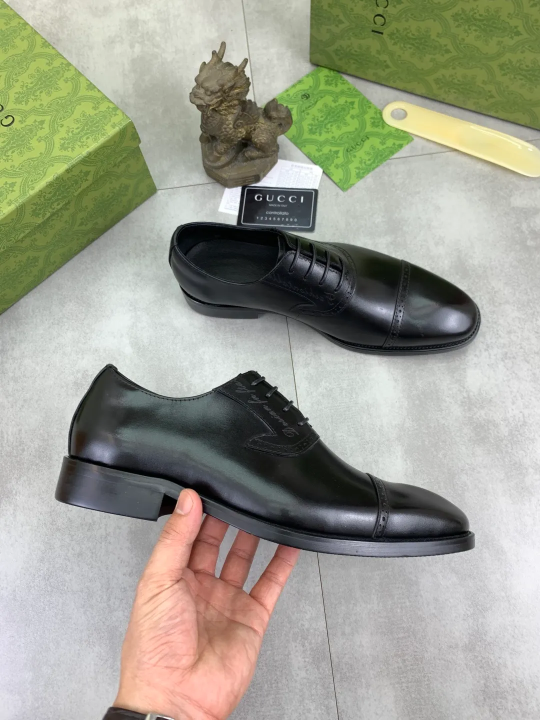 Men's Men's Shoes 💰P560 [New Style] 💰💎💎💎 [Gucci] GUCCI high-end men's formal business leather shoes, original order 1:1! Original imported high-end calfskin, original metal buckle, imported first-layer pigskin lining for feet, original high-end outsole, men's shoe size: 38-44